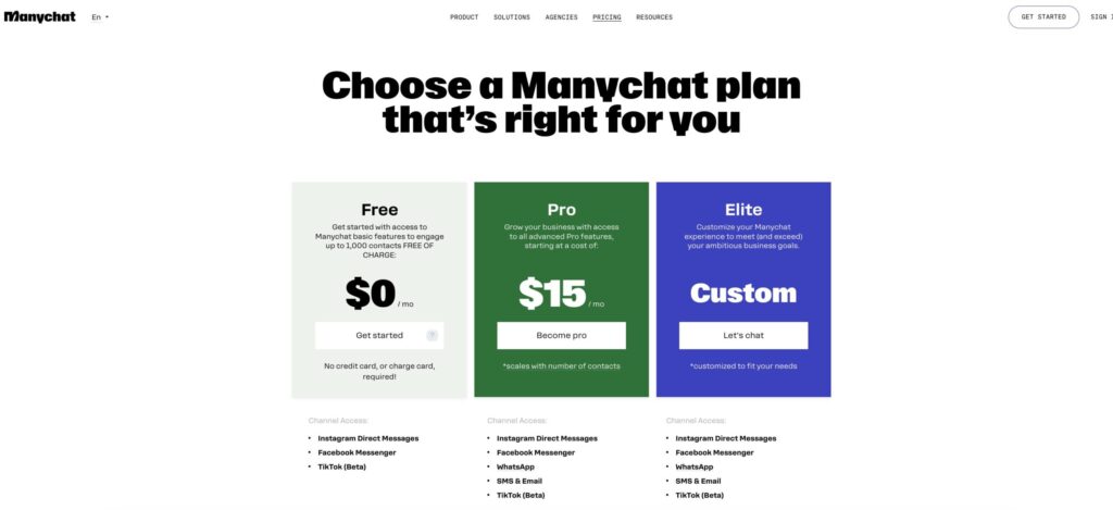 ejemplos de CRM Manychat